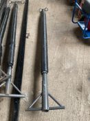 Padded metal carriage pole, unused, 235cms.