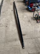 Black painted wooden carriage pole, unused, 373cms