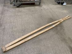 Pair of 9ft 6’’ ash shaft planks