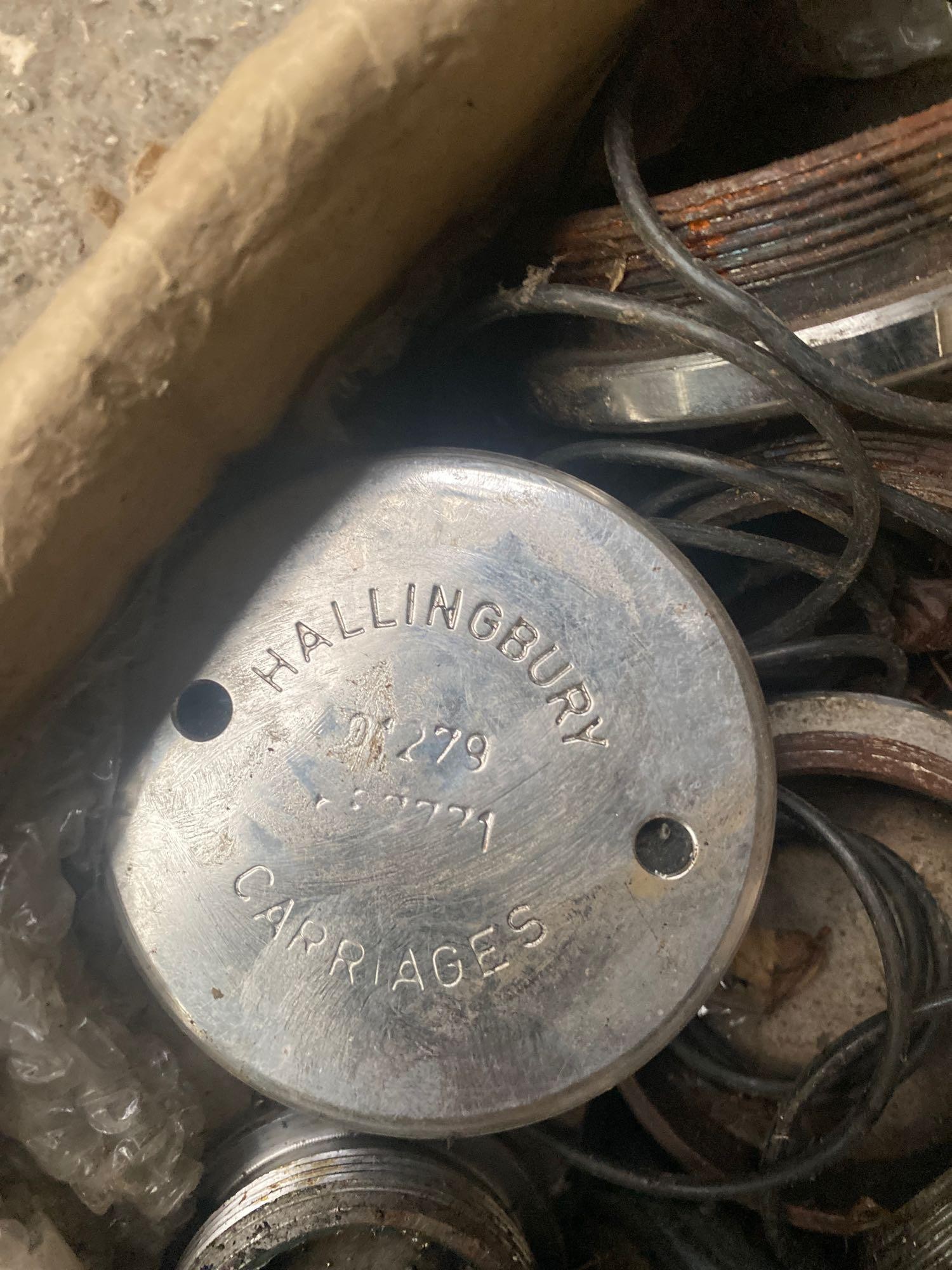 Quantity of chrome hub caps, some engraved Halingbury Carriages - Image 2 of 2