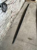 Black painted wooden carriage pole, unused, 373cms