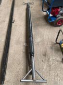 Padded metal carriage pole, unused, 275cms.