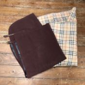 Two Carriage Driving aprons - Brown & Check