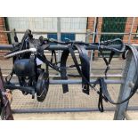 Set of black/whitemetal cob harness. This lot carries VAT