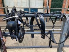 Set of black/whitemetal cob harness. This lot carries VAT