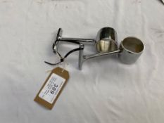 Pair of white metal lamp brackets. This lot carries VAT.