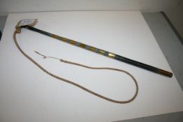 Dealers'/Carters' whip with brass ferrules & butt cap