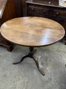 Oak circular tilt top table