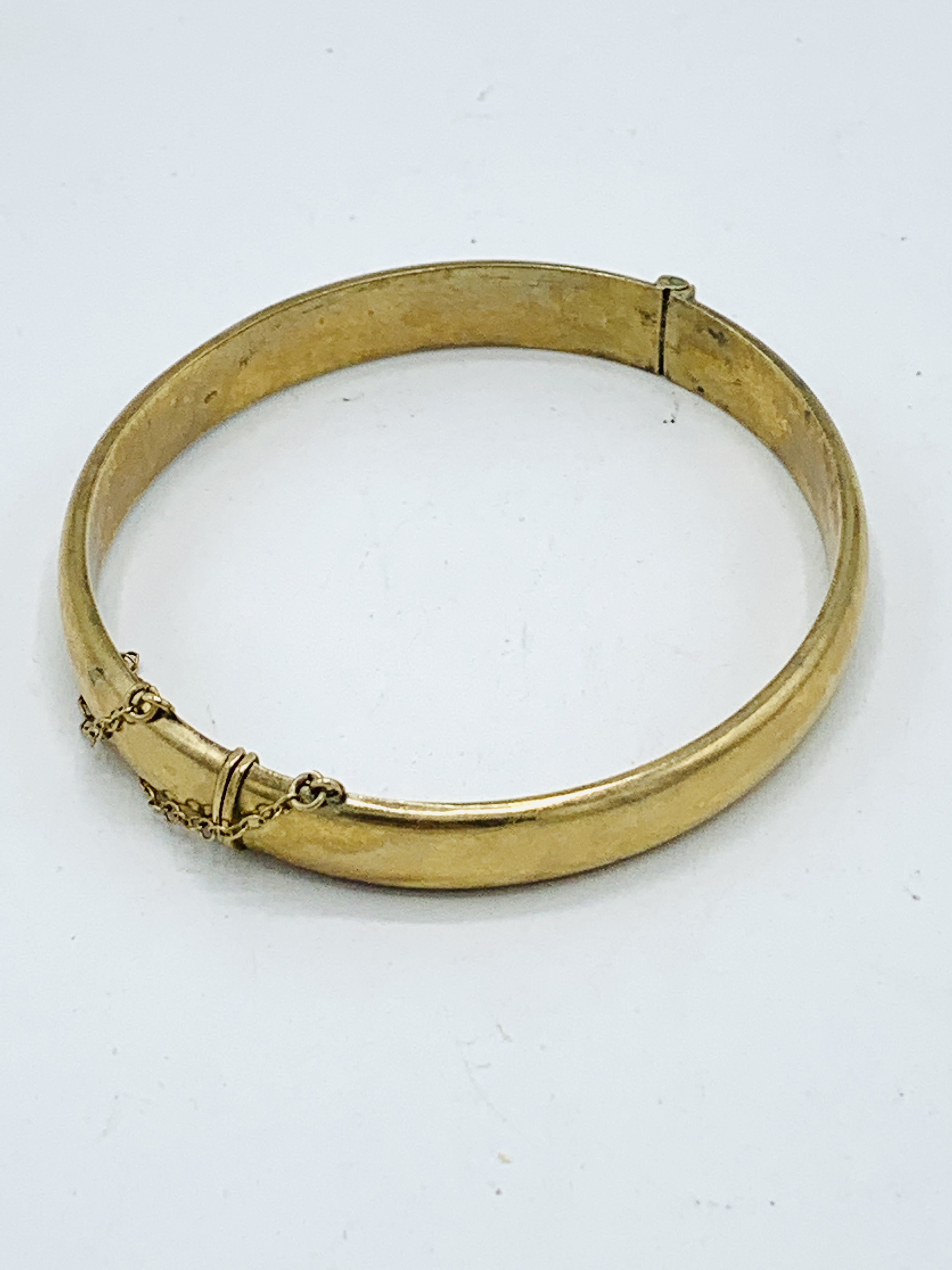 9ct gold plain bracelet - Image 3 of 3