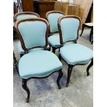 Four mahogany dining chairs