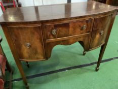 Georgian style small bow-front sideboard