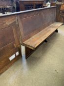 Oak church pew