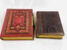 Two Victorian tooled leather photograph albums