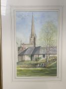 Three Framed and glazed watercolours signed K J (Ken) Messer. This item carries VAT.