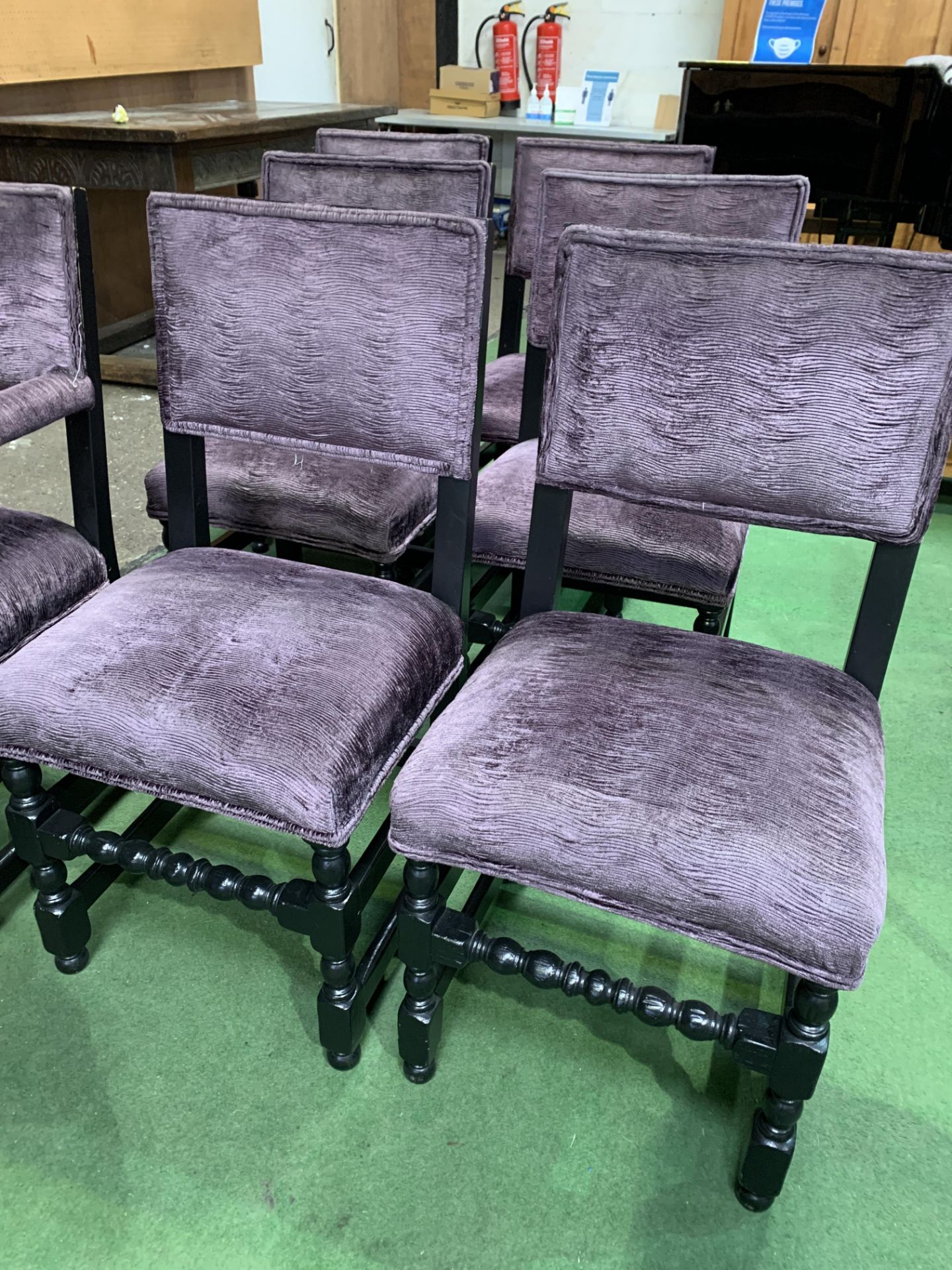 Set of eight dining chairs - Image 5 of 5