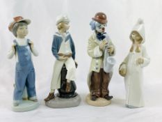 Four Lladro figurines