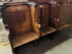 Oak church pew