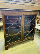 Mahogany glass fronted bookcase