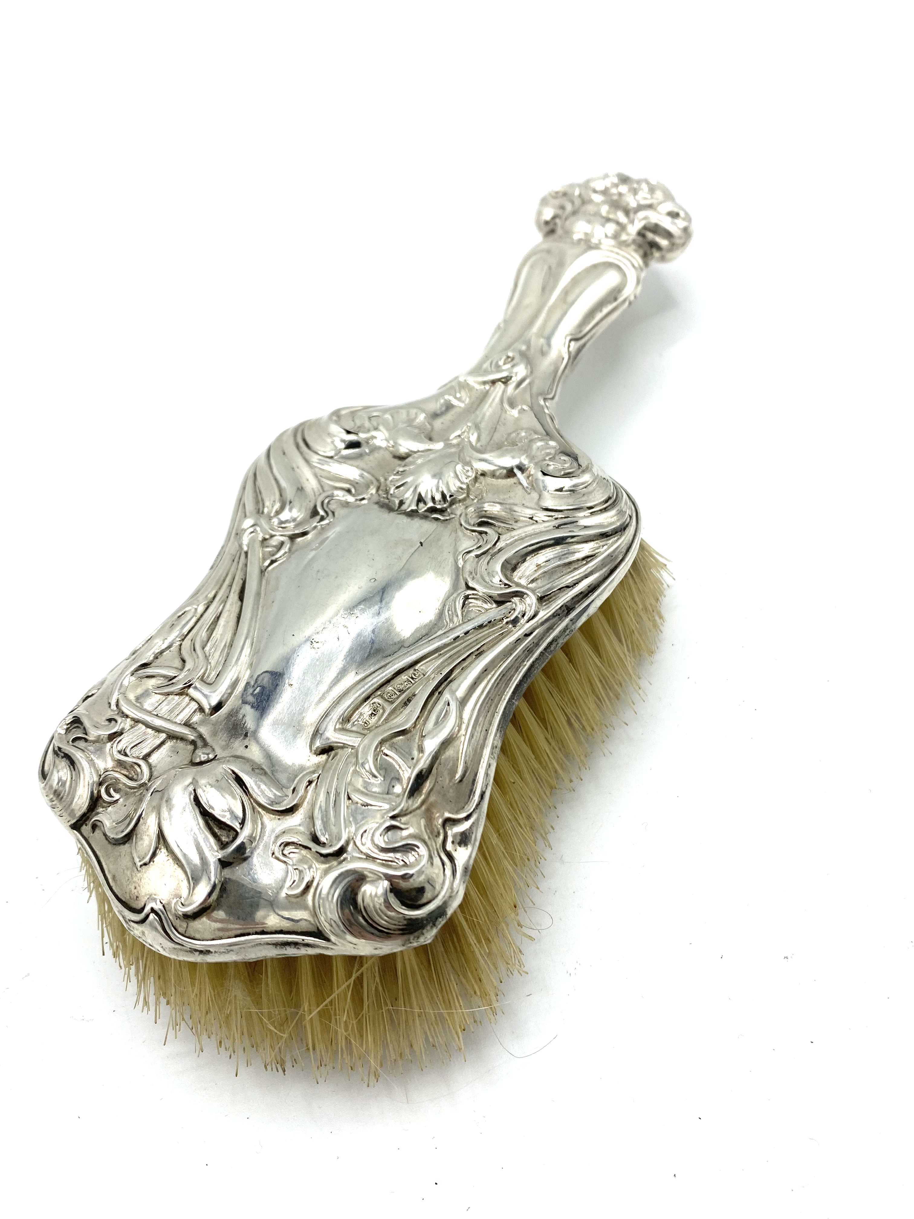 Art nouveau silver hairbrush, together with another - Image 2 of 6