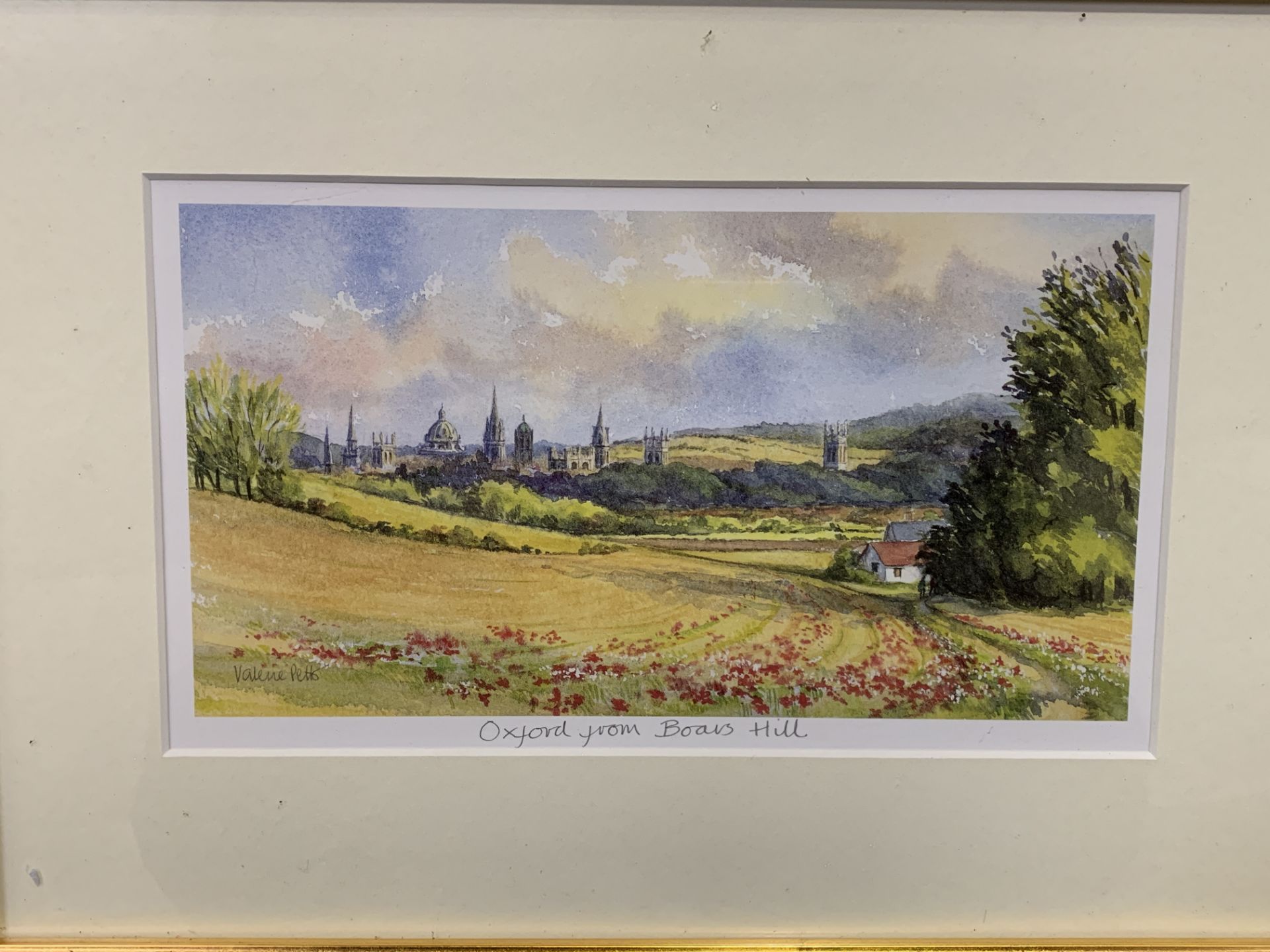 Four framed and glazed prints of Oxford scenes by Valerie Petts. This item carries VAT. - Bild 2 aus 4