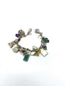 Silver charm bracelet