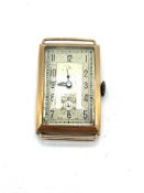 9ct gold case Tivola wrist watch