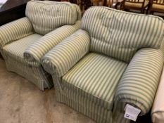 Pair of upholstered armchairs