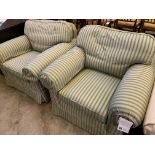 Pair of upholstered armchairs