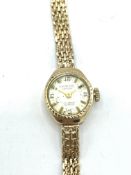 J W Benson, London, lady's cocktail watch with 9ct gold case and strap