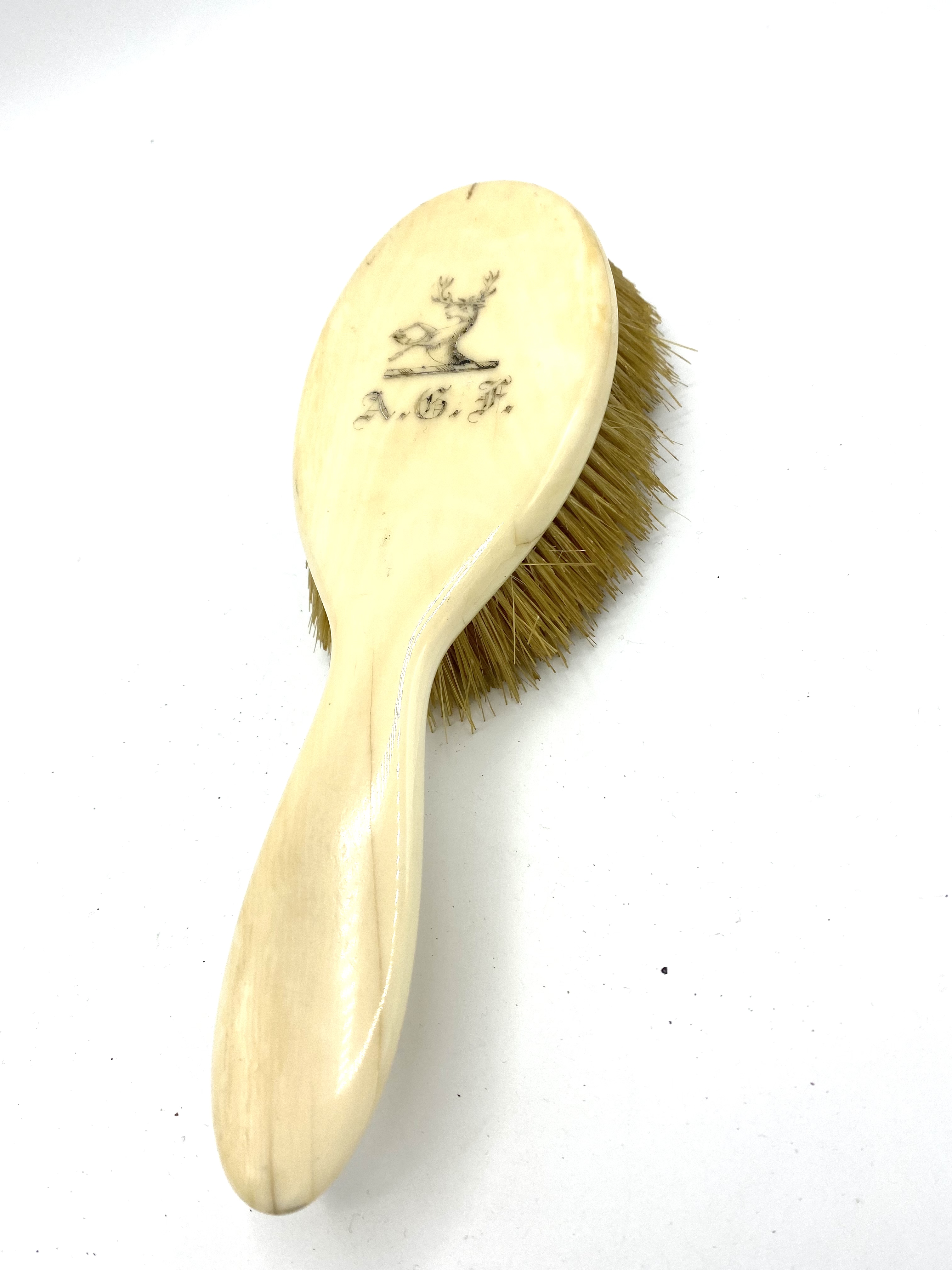 Art nouveau silver hairbrush, together with another - Image 5 of 6