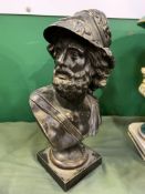 Bronze bust of a Greek warrior