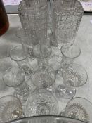 A collection of glassware