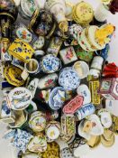 Collection of porcelain trinket boxes