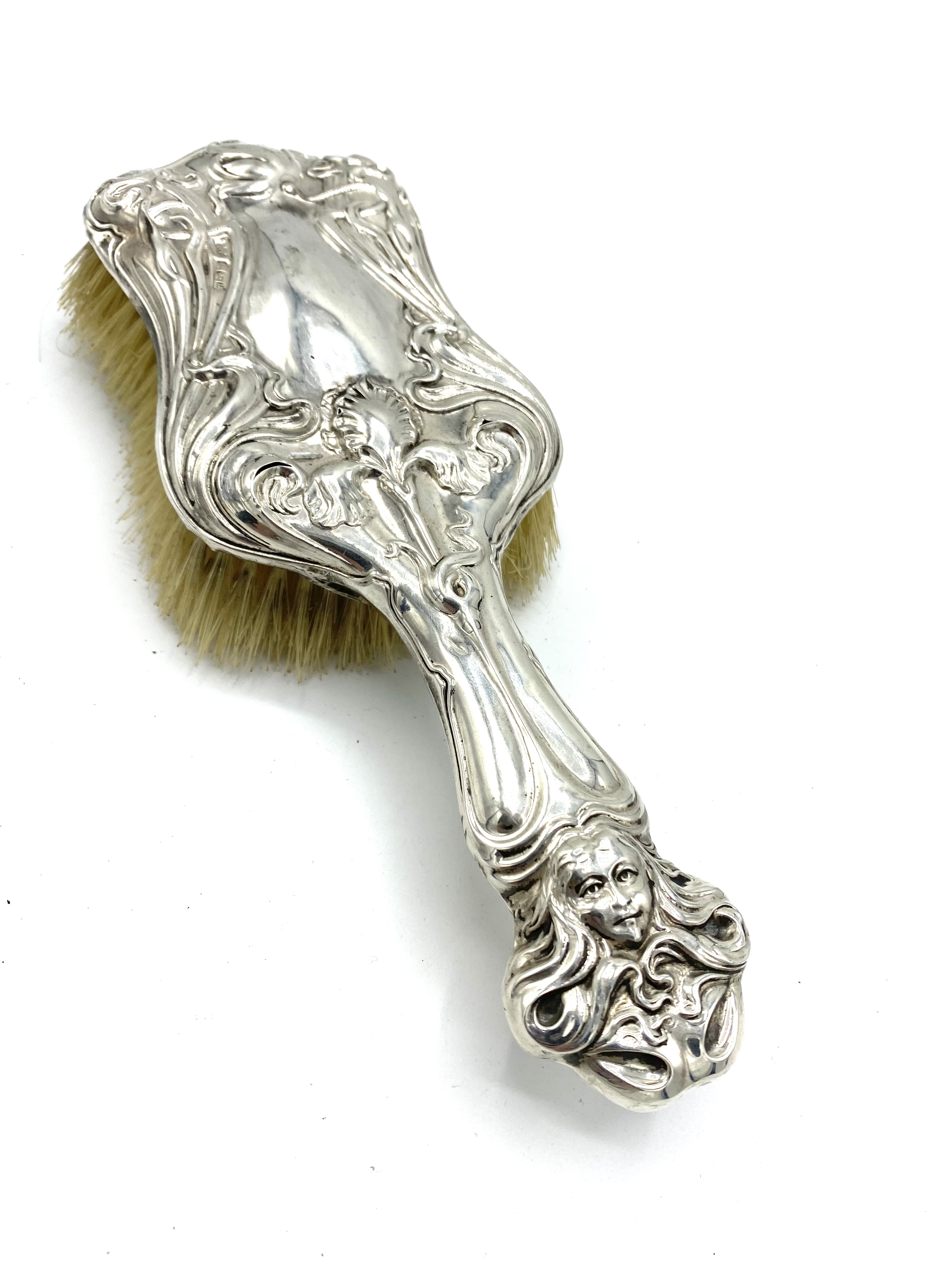 Art nouveau silver hairbrush, together with another - Image 4 of 6