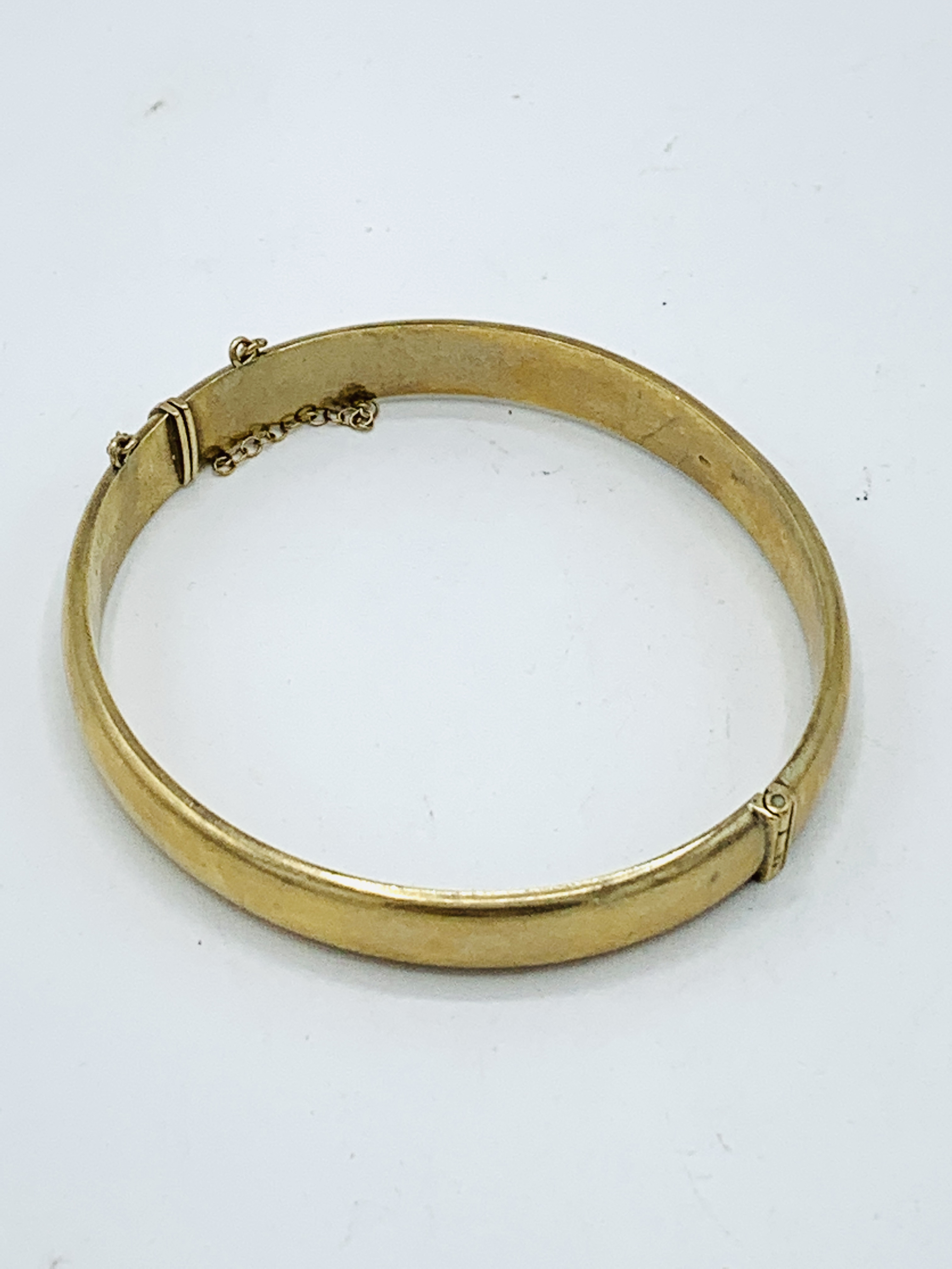 9ct gold plain bracelet