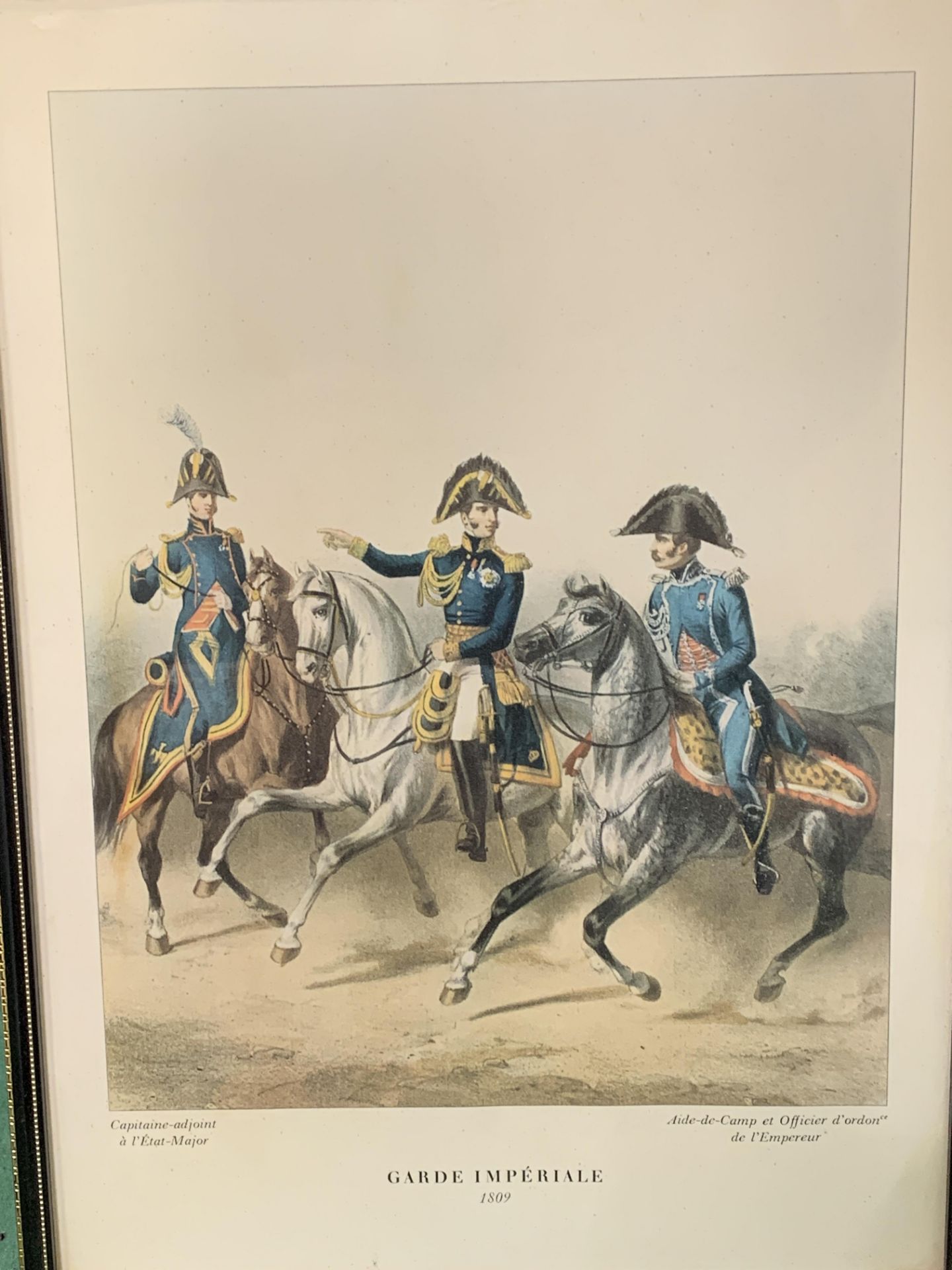Set of six framed and glazed military prints