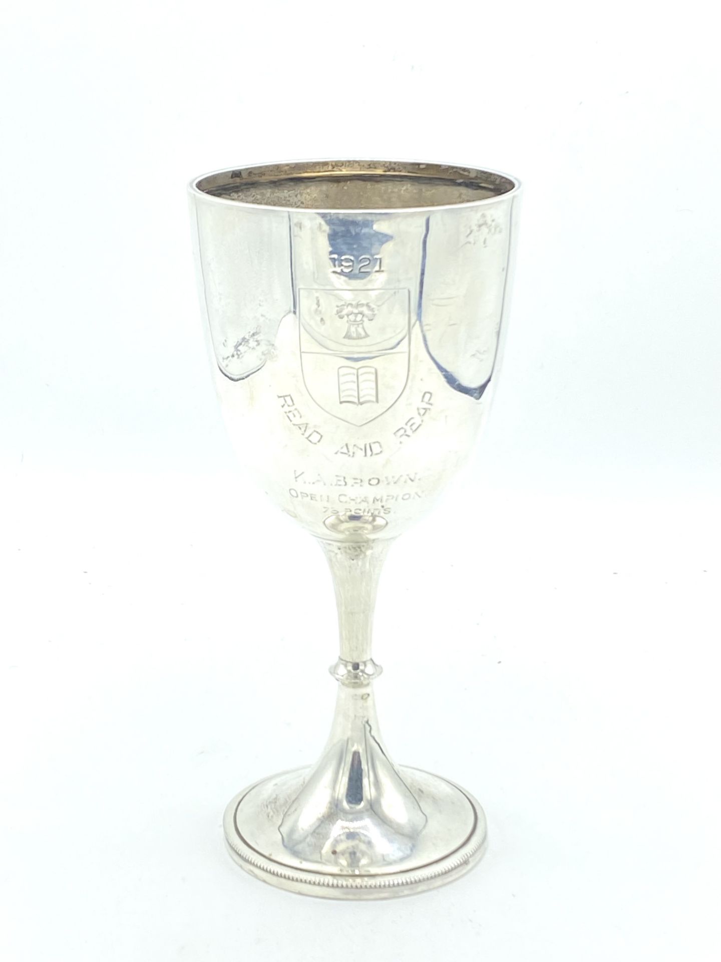 Silver trophy cup, with inscription dated 1921 - Bild 2 aus 5