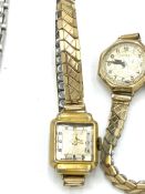 9ct gold wristwatch along with nine other watches