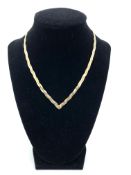 9ct, three strand gold necklace