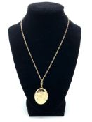 9ct Gold locket and chain