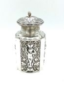 Spanish silver tea caddy