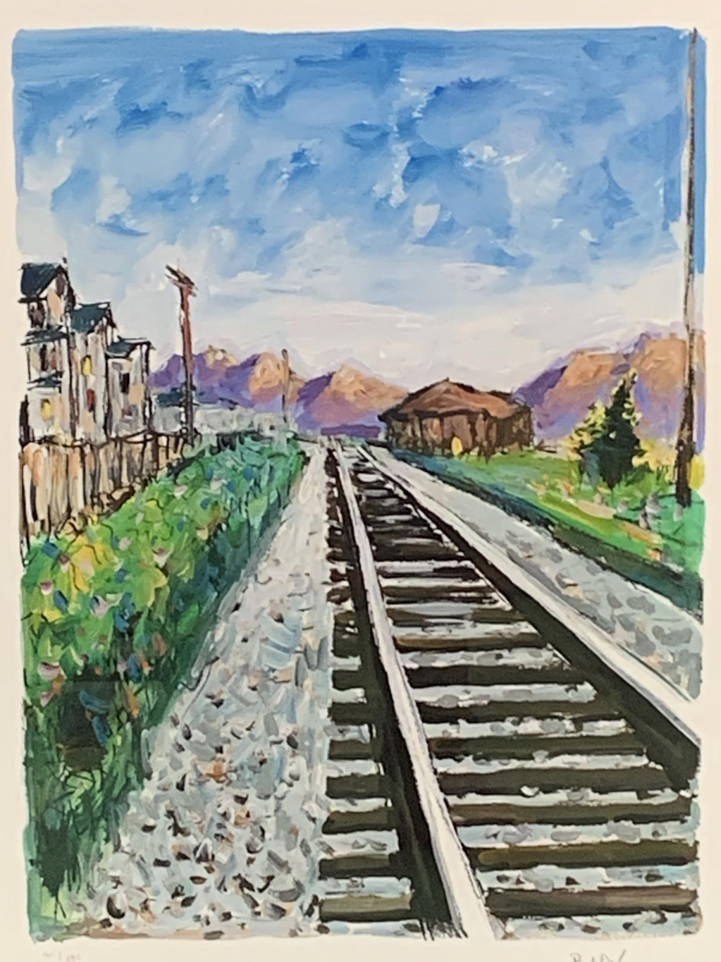 Bob Dylan (B1941 - ) 'Train Tracks' Drawn Blank Series, Portfolio of four artist signed prints - Bild 6 aus 15