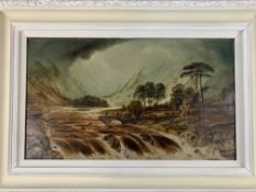 Framed oil on canvas of Ben Lomond