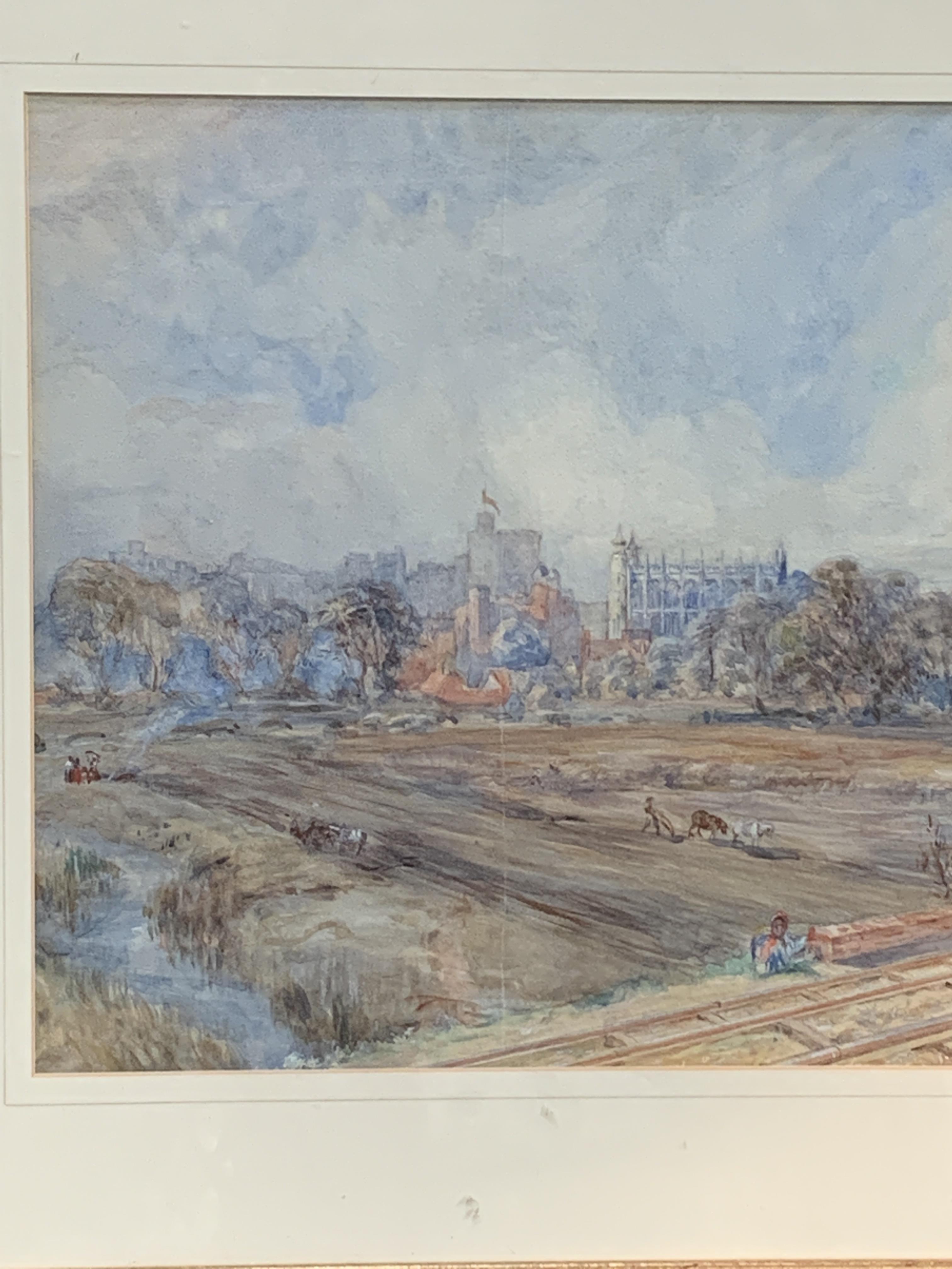 Framed and glazed watercolour of Windsor Castle - Image 3 of 4