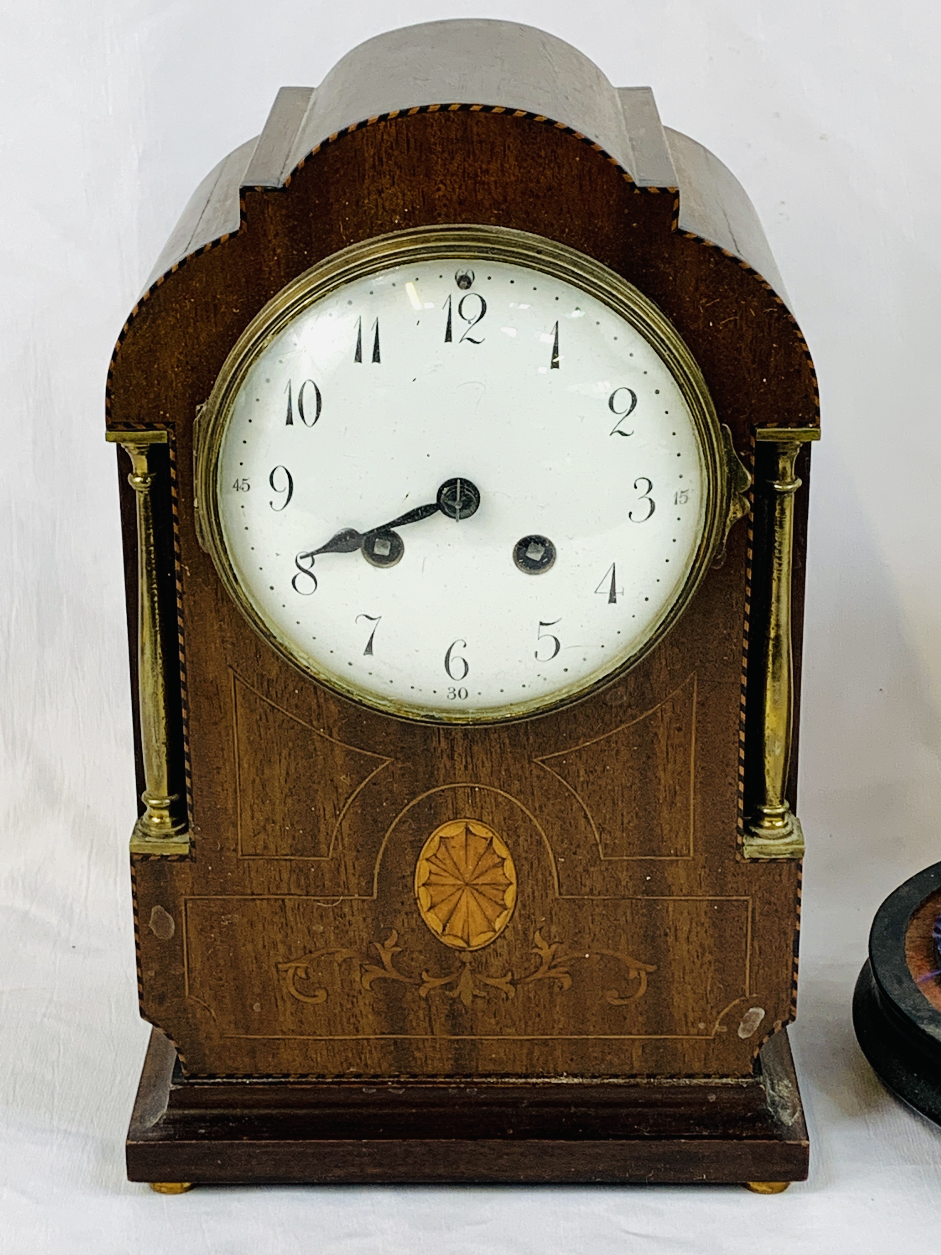Mahogany mantel clock together with an ormolu mantel clock - Image 3 of 4