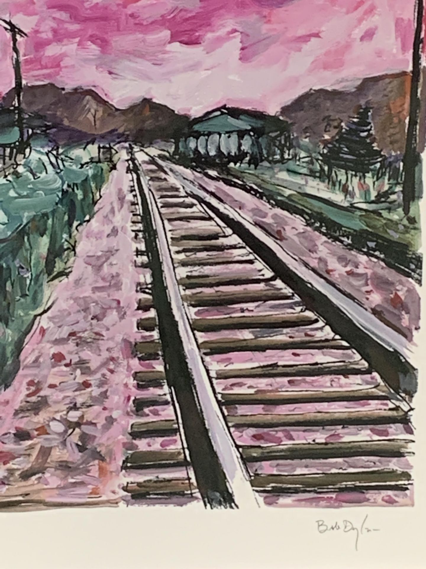 Bob Dylan (B1941 - ) 'Train Tracks' Drawn Blank Series, Portfolio of four artist signed prints - Bild 10 aus 15