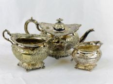 Two silver plate tea sets