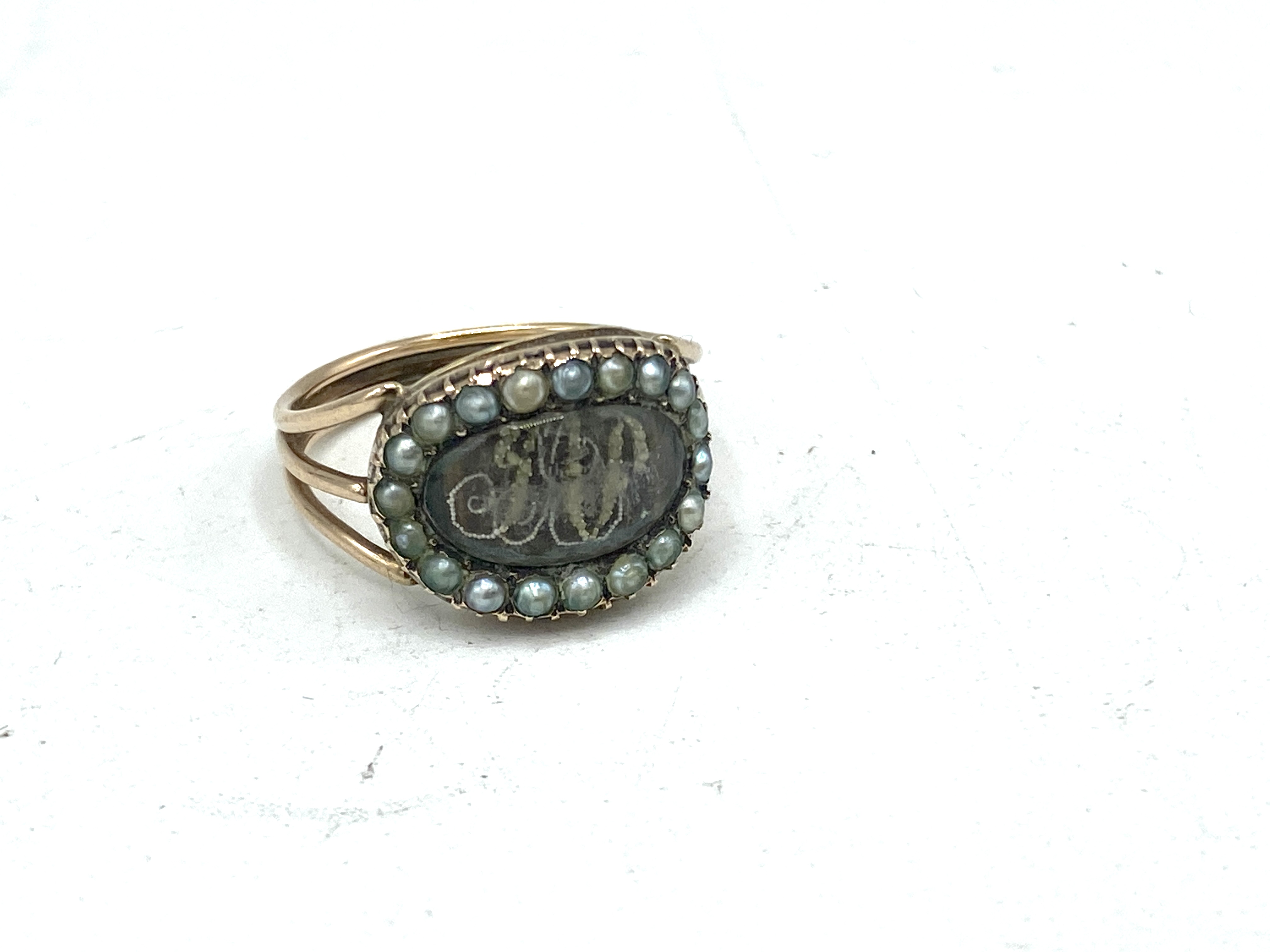 19th century emerald and pearl ring - Image 3 of 8
