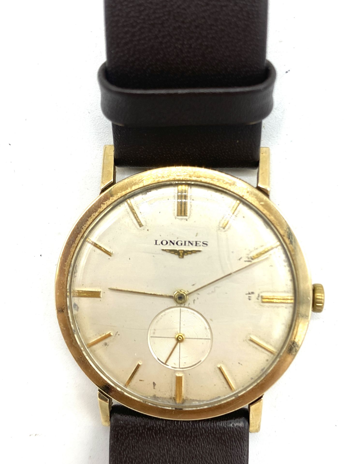 9ct gold cased Longines wrist watch - Bild 4 aus 5