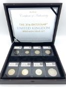 2016 'Datestamp' UK eight piece specimen set.